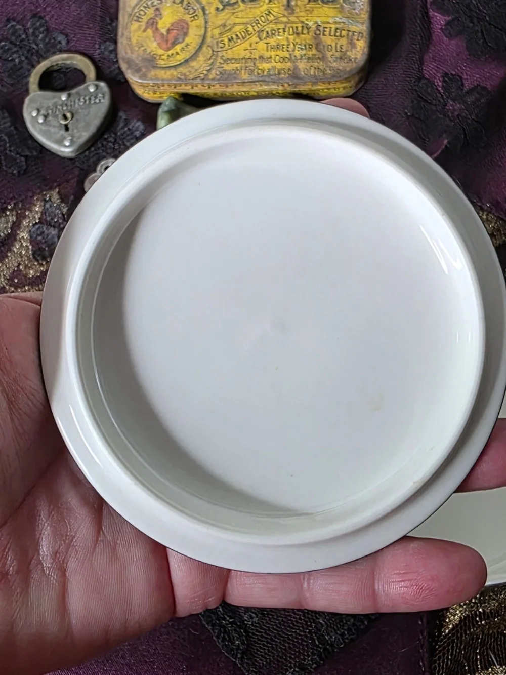​Vintage Villeroy & Boch Black Marble Porcelain Trinket Box - Li Pow
